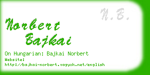 norbert bajkai business card